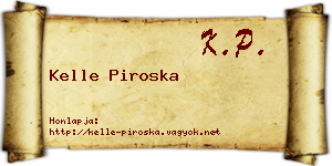 Kelle Piroska névjegykártya